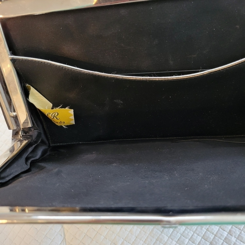 Vintage Mayfair Of Canada Black Corded Clutch Evening Bag - Picture 2 of 5